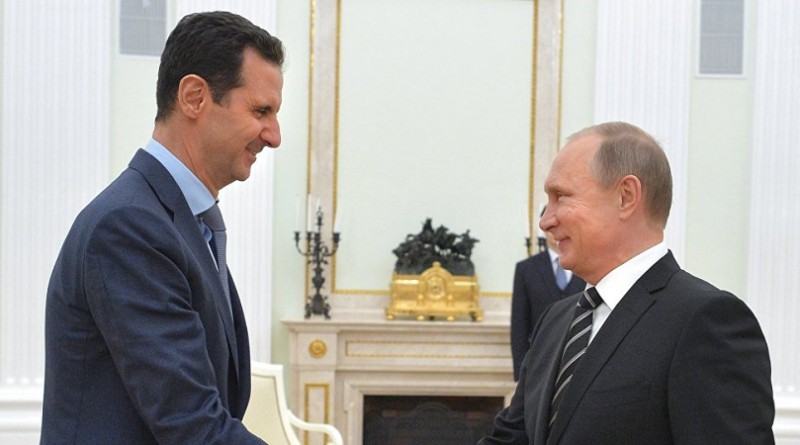 بوتين يهنئ الأسد باستعادة مدينة تدمر من الإرهابيين