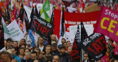 بالصور: تظاهرات في ألمانيا ضد التبادل الحر بين أوروبا وأمريكا