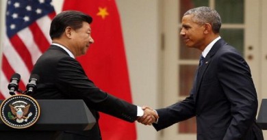الرئيس الأمريكي باراك أوباما والرئيس الصيني شي جين بينج