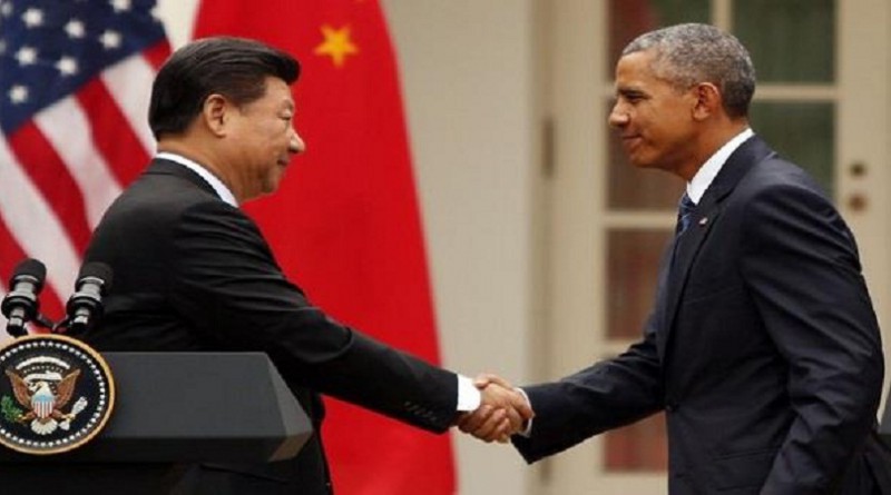 الرئيس الأمريكي باراك أوباما والرئيس الصيني شي جين بينج