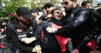 تركيا :إعتقال 165 مشاركا بتظاهرات عيد العمال