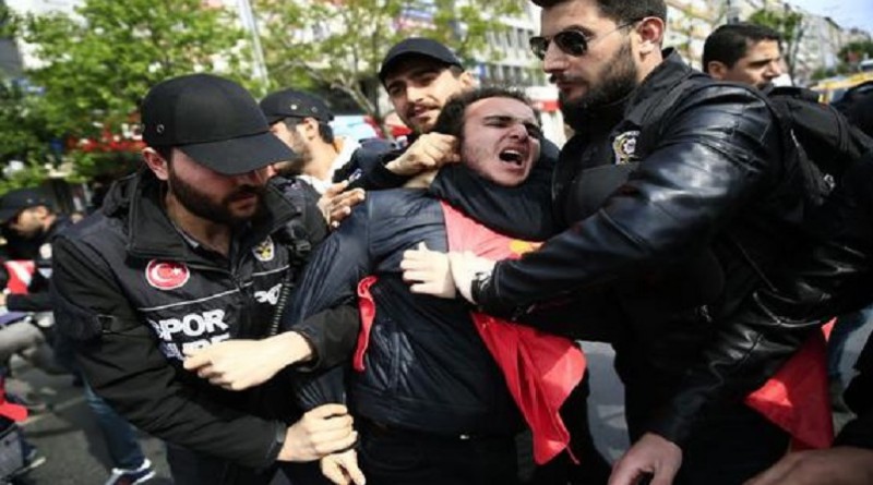 تركيا :إعتقال 165 مشاركا بتظاهرات عيد العمال