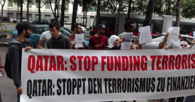 حملة مناهضة تمويل قطر للإرهاب تجوب شوارع أوروبا