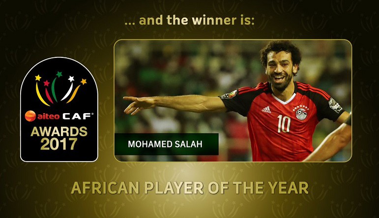 محمد صلاح يتوج بجائزة أفضل لاعب في إفريقيا