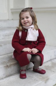 The smiling Princess Charlotte ready for nursery CREDIT: DUCHESS OF CAMBRIDGE