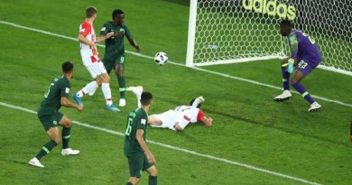 نيجيريا تتلقى اولى هزائمها في مونديال روسيا 2018