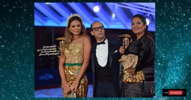 بفستان من الذهب ''غيثة الحمامصي'' تطل على الجمهور بالمهرجان الدولي للفيلم بمراكش