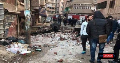 بالصور... انفجار شقة امام مدرسة الناصرية في الزقازيق