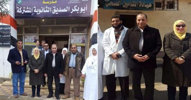 مدير فرع التامين الصحى الشرقية يطمئن على الطلاب ويتابع المبادرة الرئاسية