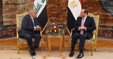 السيسي يؤكد لـ"عبد المهدي": موقف مصر الثابت والداعم لاستقرار العراق