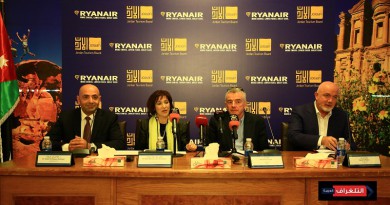 هيئة تنشيط السياحة الأردنية تعلن عن 3 خطوط جديدة للأردن على متن Ryanair لشتاء 2019