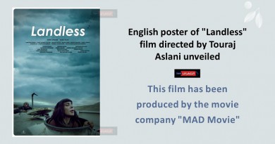 English poster of "Landless" film directed by Touraj Aslani unveiled