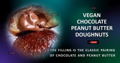 VEGAN CHOCOLATE PEANUT BUTTER DOUGHNUTS