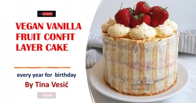 VEGAN VANILLA FRUIT CONFIT LAYER CAKE