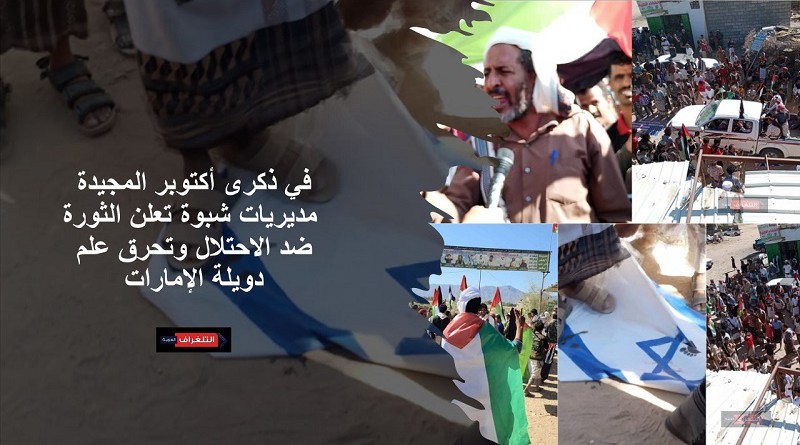 مديريات شبوة تعلن الثورة ضد الاحتلال وتحرق علم دويلة الإمارات