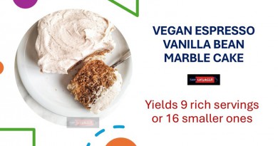 VEGAN ESPRESSO VANILLA BEAN MARBLE CAKE