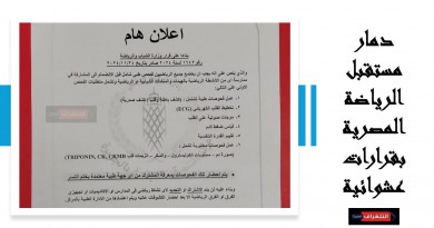 قرارات عشوائية غير مدروسة قد تؤدى الى دمار مستقبل الرياضة